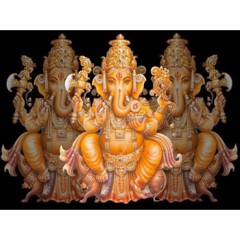 Golden picture of Lord Ganesha